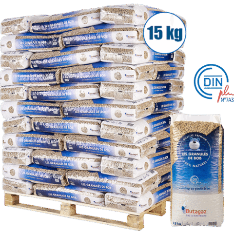 1Palette de granulés de bois pellets 66 sacs de 15kg
