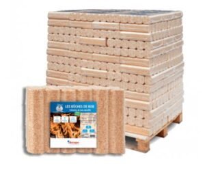 Bûches de bois compressé – 112 sacs (1120kg)